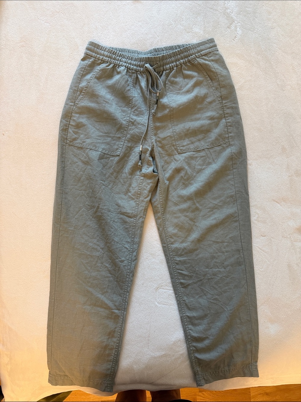 J. Crew Olive Drawstring Cropped Pants
